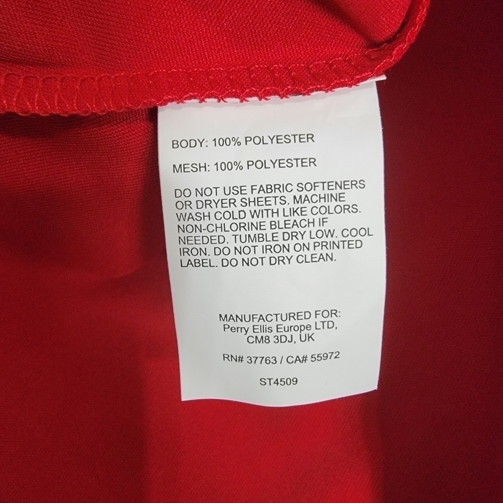 Grand Slam by Perry Ellis Red White Geometric Print Athletic Tennis Tank Top XS - Picture 5 of 5